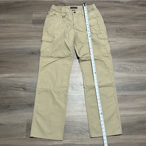 5.11 Tactical 10 Long Pants Beige Khakis Ripstop Workwear Pockets Utility Cargo - Picture 6 of 7